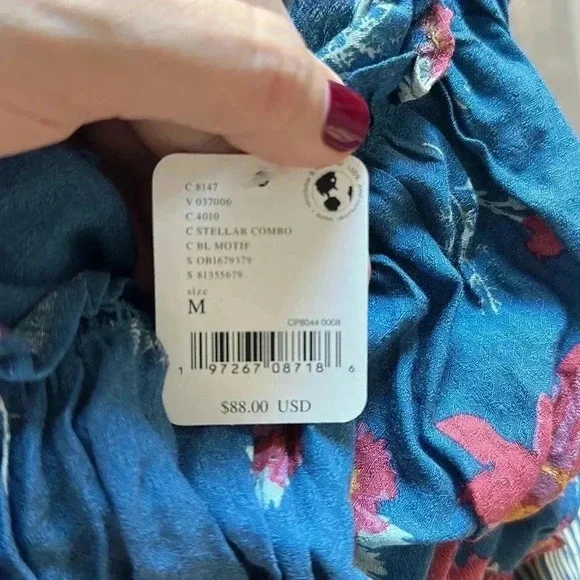 NWT Free People Intimately Bali Wild Daisy Slip Mini Dress Stellar Combo S & M - Picture 4 of 4